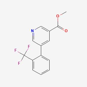 molecular formula C14H10F3NO2 B1628705 Methyl 5-(2-(trifluoromethyl)phenyl)nicotinate CAS No. 893740-12-0