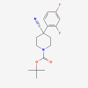 molecular formula C17H20F2N2O2 B1628708 1-Boc-4-cyano-4-(2,4-difluorophenyl)-piperidine CAS No. 216311-12-5