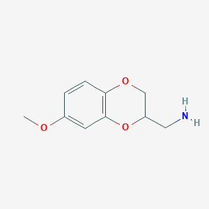 molecular formula C10H13NO3 B1628717 (7-Methoxy-2,3-dihydro-1,4-benzodioxin-2-YL)methanamine CAS No. 2165-38-0
