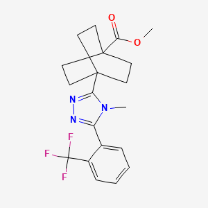 Methyl 4-(4-methyl-5-(2-(trifluoromethyl)phenyl)-4H-1,2,4-triazol-3-yl)bicyclo[2.2.2]octane-1-carboxylate