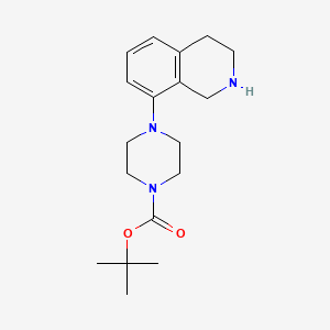 molecular formula C18H27N3O2 B1628757 tert-Butyl 4-(1,2,3,4-tetrahydroisoquinolin-8-yl)piperazine-1-carboxylate CAS No. 444620-34-2