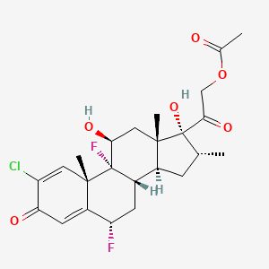 molecular formula C24H29ClF2O6 B1628759 2-Chloro-6alpha,9-difluoro-11beta,17,21-trihydroxy-16alpha-methylpregna-1,4-diene-3,20-dione 21-acetate CAS No. 23961-22-0