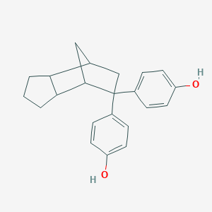 molecular formula C22H24O2 B162877 Phenol, 4,4'-(octahydro-4,7-methano-5H-inden-5-ylidene)bis- CAS No. 1943-97-1
