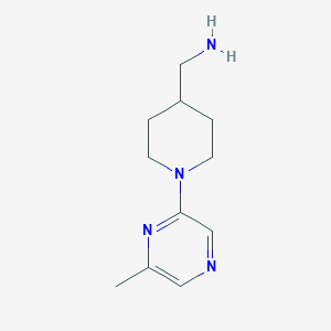 molecular formula C11H18N4 B1628785 [1-(6-甲基吡嗪-2-基)哌啶-4-基]甲胺 CAS No. 892502-20-4