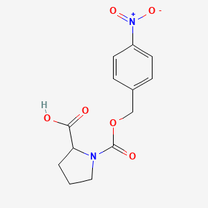molecular formula C13H14N2O6 B1628788 1-[(4-Nitrobenzyloxy)carbonyl]-pyrrolidine-2-carboxylic acid CAS No. 347386-12-3