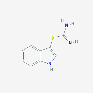 molecular formula C9H10IN3S B016288 (1H-吲哚-3-基硫烷基)甲亚胺基酰胺氢碘酸盐 CAS No. 26377-76-4