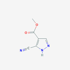 molecular formula C6H5N3O2 B1628800 3-氰基-1H-吡唑-4-甲酸甲酯 CAS No. 33090-69-6