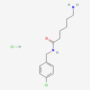 molecular formula C13H20Cl2N2O B1628803 Epsilon-aminocaproyl-p-chloro-benzylamide hydrochloride CAS No. 73655-06-8
