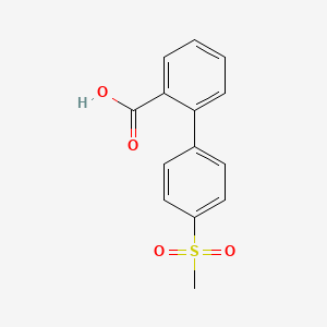 molecular formula C14H12O4S B1628822 4'-(Methylsulfonyl)-[1,1'-biphenyl]-2-carboxylic acid CAS No. 893736-90-8