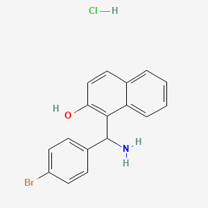 molecular formula C17H15BrClNO B1628843 1-[Amino-(4-bromo-phenyl)-methyl]-naphthalen-2-ol hydrochloride CAS No. 1170560-78-7