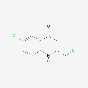 molecular formula C10H7Cl2NO B1628852 6-Chloro-2-(chloromethyl)-4(1H)-quinolinone CAS No. 946784-67-4