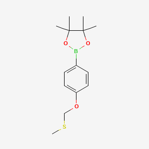 molecular formula C14H21BO3S B1628857 4,4,5,5-Tetramethyl-2-(4-methylsulfanylmethoxy-phenyl)-[1,3,2]dioxaborolane CAS No. 864754-50-7