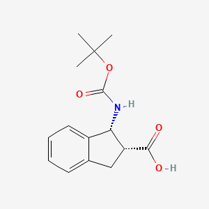 cis-1-tert-Butoxycarbonylamino-indan-2-carboxylic acid