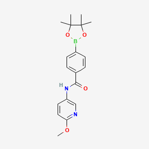 N-(6-methoxypyridin-3-yl)-4-(4,4,5,5-tetramethyl-1,3,2-dioxaborolan-2-yl)benzamide