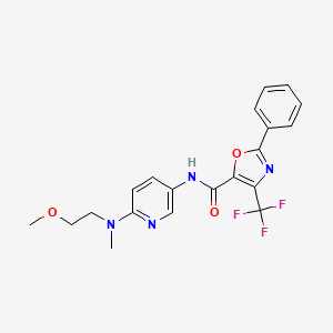 molecular formula C20H19F3N4O3 B1628906 N-(6-((2-Methoxyethyl)(methyl)amino)pyridin-3-yl)-2-phenyl-4-(trifluoromethyl)oxazole-5-carboxamide CAS No. 939376-09-7