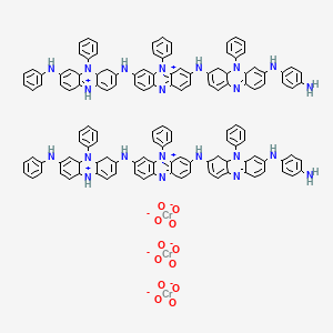 molecular formula C132H110Cr3N22O12-2 B1628911 Phenazinium, 3-((8-((4-aminophenyl)amino)-10-phenylphenazinium-2-yl)amino)-5-phenyl-7-((10-phenyl-8-(phenylamino)phenazinium-2-yl)amino)-, salt with chromic acid (H2Cr2O7) (2:3) CAS No. 75578-75-5
