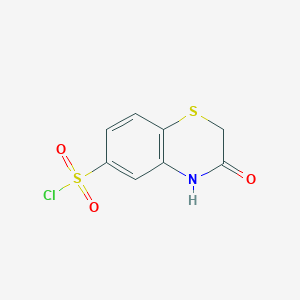 molecular formula C8H6ClNO3S2 B1628933 3-oxo-3,4-dihydro-2H-1,4-benzothiazine-6-sulfonyl chloride CAS No. 443955-56-4