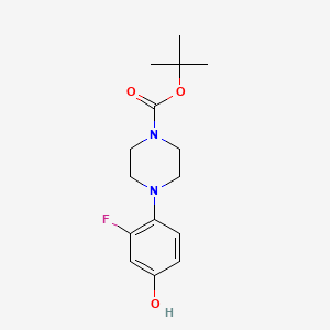 molecular formula C15H21FN2O3 B1628974 Tert-butyl 4-(2-fluoro-4-hydroxyphenyl)piperazine-1-carboxylate CAS No. 501126-38-1