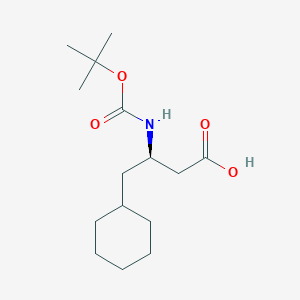 molecular formula C15H27NO4 B1628977 (R)-3-tert-Butoxycarbonylamino-4-cyclohexylbutyric acid CAS No. 210711-44-7