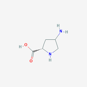 molecular formula C5H10N2O2 B1628983 4-Aminopyrrolidine-2-carboxylic acid CAS No. 3285-76-5
