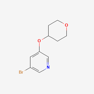 molecular formula C10H12BrNO2 B1629015 3-Bromo-5-((tetrahydro-2H-pyran-4-yl)oxy)pyridine CAS No. 422557-23-1