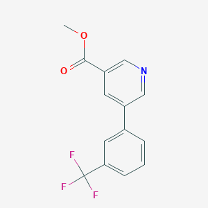 molecular formula C14H10F3NO2 B1629028 Methyl 5-(3-(trifluoromethyl)phenyl)nicotinate CAS No. 893734-85-5