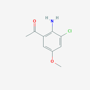 molecular formula C9H10ClNO2 B1629051 Ethanone, 1-(2-amino-3-chloro-5-methoxyphenyl)- CAS No. 801235-15-4