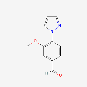 molecular formula C11H10N2O2 B1629072 3-Methoxy-4-(1H-pyrazol-1-YL)benzaldehyde CAS No. 433920-87-7