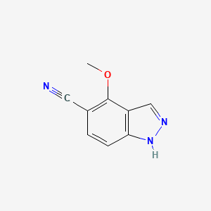 molecular formula C9H7N3O B1629081 4-Methoxy-1H-indazole-5-carbonitrile CAS No. 633327-14-7