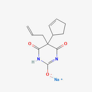 molecular formula C12H13N2NaO3 B1629096 Cyclopentobarbital sodium salt CAS No. 302-34-1