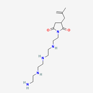 molecular formula C16H31N5O2 B1629108 2,5-Pyrrolidinedione, 1-[2-[[2-[[2-[(2-aminoethyl)amino]ethyl]amino]ethyl]amino]ethyl]-, monopolyisobutenyl derivs. CAS No. 67762-72-5