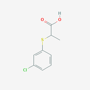 molecular formula C9H9ClO2S B1629140 2-[(3-Chlorophenyl)sulfanyl]propanoic acid CAS No. 6375-74-2