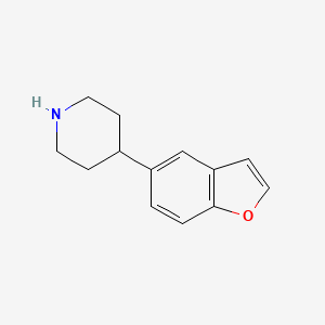 molecular formula C13H15NO B1629163 4-(5-苯并呋喃基)-哌啶 CAS No. 310395-15-4