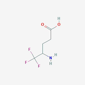 molecular formula C5H8F3NO2 B1629222 4-Amino-5,5,5-trifluoropentanoic acid CAS No. 70961-08-9