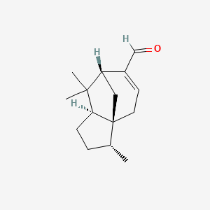 molecular formula C15H22O B1629251 1H-3a,7-Methanoazulene-6-carboxaldehyde, 2,3,4,7,8,8a-hexahydro-3,8,8-trimethyl-, (3R,3aS,7R,8aS)- CAS No. 28387-62-4