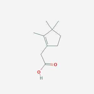 molecular formula C10H16O2 B162929 1-Cyclopentene-1-acetic acid, 2,3,3-trimethyl- CAS No. 1727-75-9