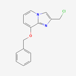 molecular formula C15H13ClN2O B1629342 8-(Benzyloxy)-2-(chloromethyl)imidazo[1,2-a]pyridine CAS No. 79707-23-6