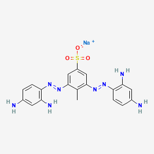 molecular formula C19H19N8NaO3S B1629361 Sodium 2,6-bis((2,4-diaminophenyl)azo)toluene-4-sulphonate CAS No. 6441-66-3