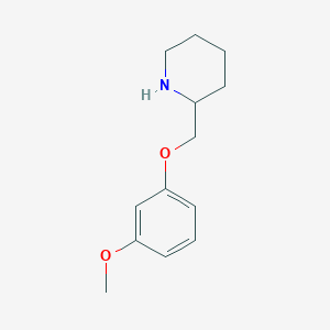 molecular formula C13H19NO2 B1629375 2-[(3-Methoxyphenoxy)methyl]piperidine CAS No. 946727-56-6