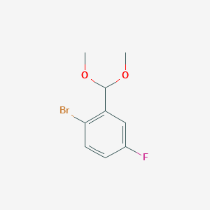 molecular formula C9H10BrFO2 B1629396 1-Bromo-2-(dimethoxymethyl)-4-fluorobenzene CAS No. 933585-18-3