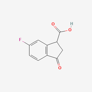 molecular formula C10H7FO3 B1629397 6-Fluoro-3-oxo-2,3-dihydro-1H-indene-1-carboxylic acid CAS No. 869722-94-1
