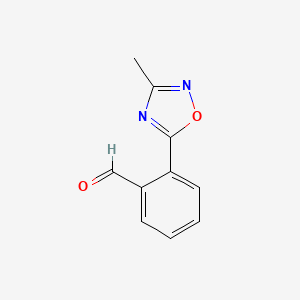 molecular formula C10H8N2O2 B1629405 2-(3-甲基-1,2,4-恶二唑-5-基)苯甲醛 CAS No. 879896-54-5