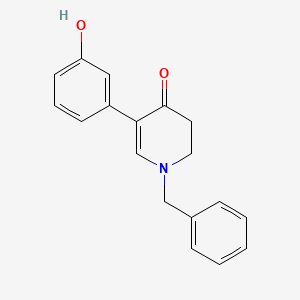 molecular formula C18H17NO2 B1629434 1-Benzyl-5-(3-hydroxyphenyl)-2,3-dihydro-4-pyridinone CAS No. 1017601-66-9
