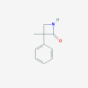molecular formula C10H11NO B162944 3-Methyl-3-phenylazetidin-2-one CAS No. 1623-64-9