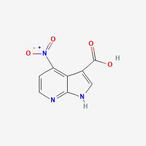 molecular formula C8H5N3O4 B1629462 4-nitro-1H-pyrrolo[2,3-b]pyridine-3-carboxylic acid CAS No. 1000340-44-2