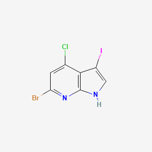 molecular formula C7H3BrClIN2 B1629464 6-bromo-4-chloro-3-iodo-1H-pyrrolo[2,3-b]pyridine CAS No. 1000340-68-0