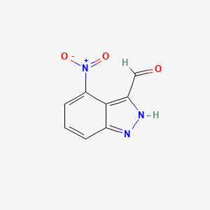 molecular formula C8H5N3O3 B1629466 4-Nitro-1H-indazole-3-carbaldehyde CAS No. 887588-89-8