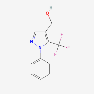 molecular formula C11H9F3N2O B1629550 (1-Phenyl-5-(trifluoromethyl)-1H-pyrazol-4-yl)methanol CAS No. 957205-65-1
