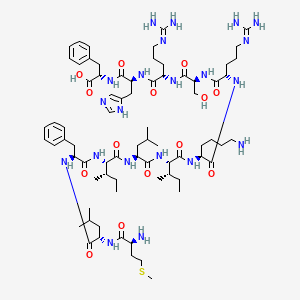 Methionyl-leucyl-phenylalanyl-isoleucyl-lysyl-arginyl-seryl-arginyl-histidyl-phenylalanine