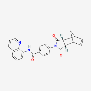 molecular formula C25H19N3O3 B1629552 N-(Quinolin-8-yl)-4-(exo-4-aza-3,5-dioxotricyclo[5.2.1.02,6]oct-8-en-4-yl)benzamide CAS No. 430429-02-0